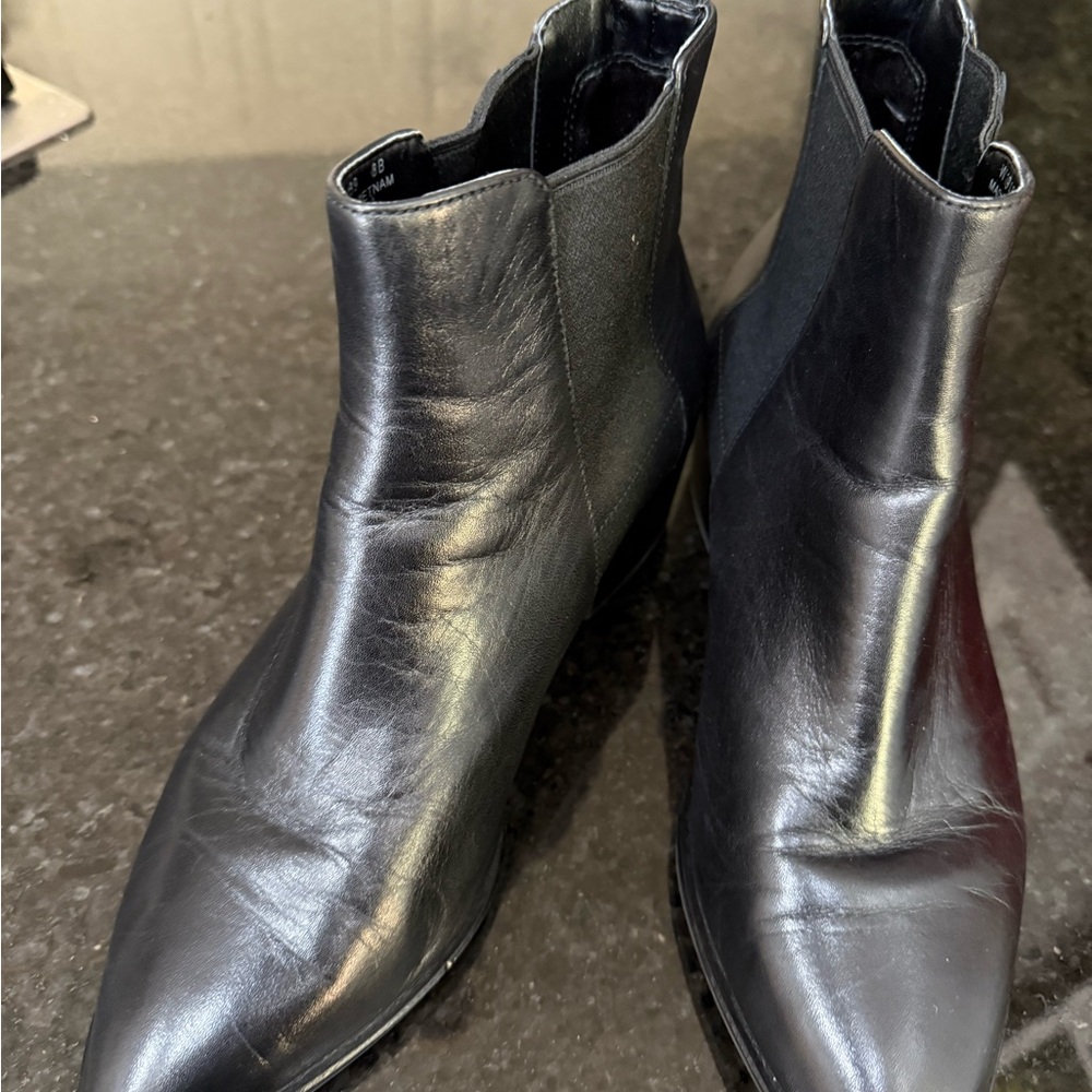 Cole Haan Black Leather Ankle Boots